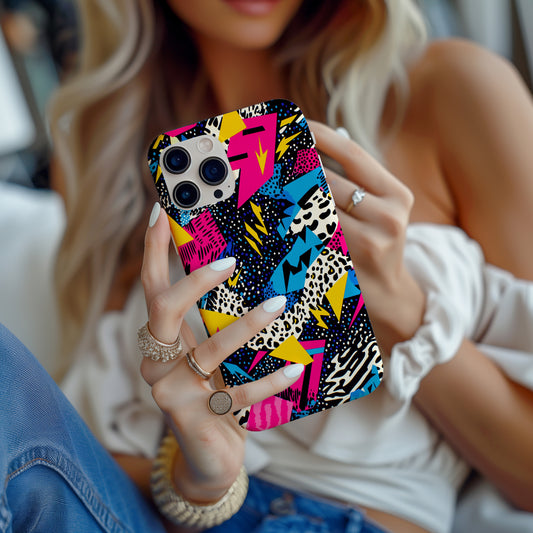 Retro Rewind Case – Neon Memphis 80s Pop Art Explosion
