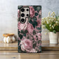 Vintage Dusty Rose Case – Romantic Floral with Classic Engraving Texture