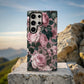 Vintage Dusty Rose Case – Romantic Floral with Classic Engraving Texture