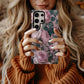 Vintage Dusty Rose Case – Romantic Floral with Classic Engraving Texture