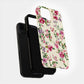 Watercolor Bloom Phone Case – Vibrant Pink & Purple Florals on Cream