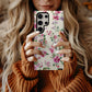 Watercolor Bloom Phone Case – Vibrant Pink & Purple Florals on Cream