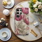 Heirloom Tulip Phone Case – Vintage Botanical Line Art in Blush & Sepia