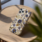 Midnight Garden Phone Case – Dusty Blue & Gold Floral Elegance