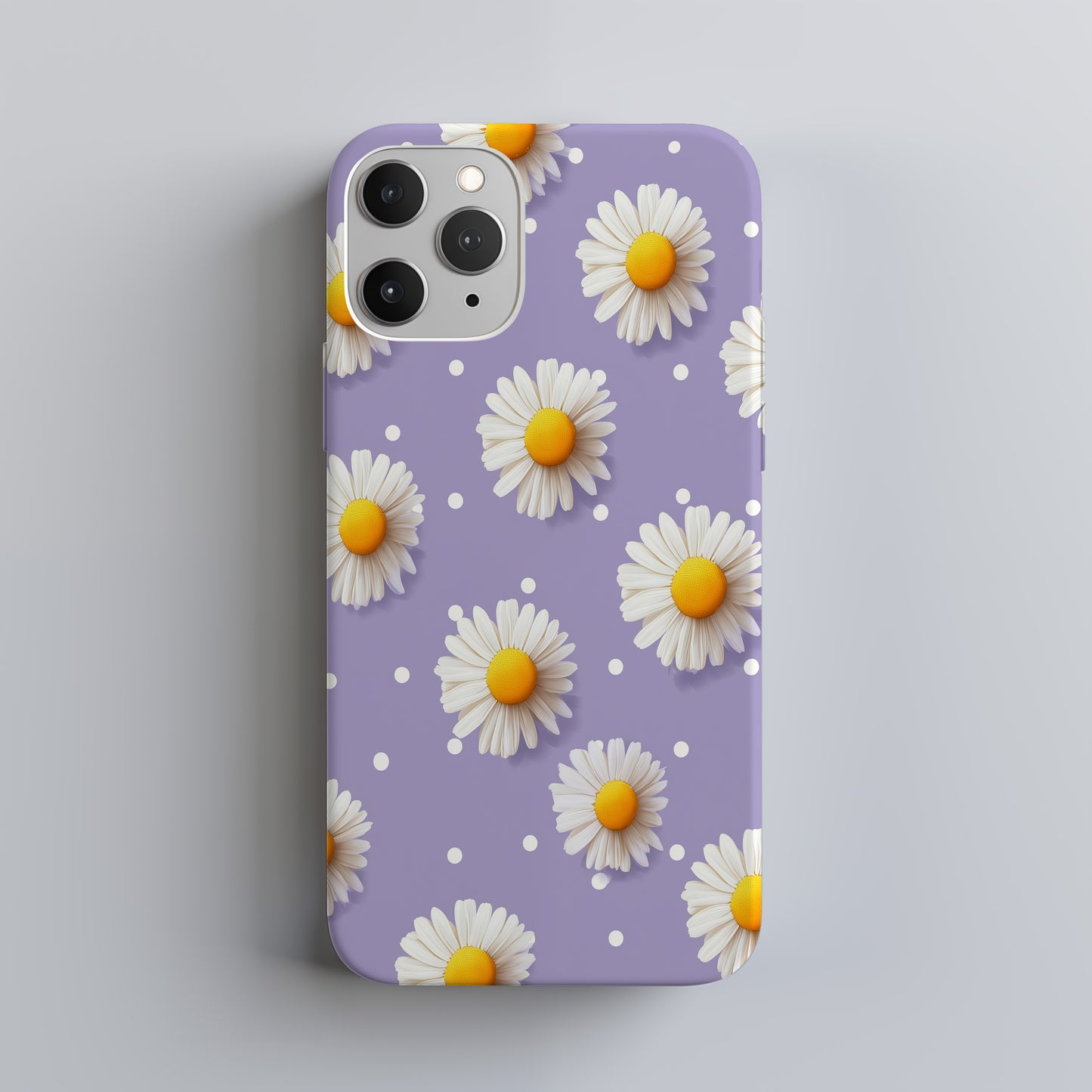 Daisy Pop Phone Case – Lavender Polka Dot Cheer