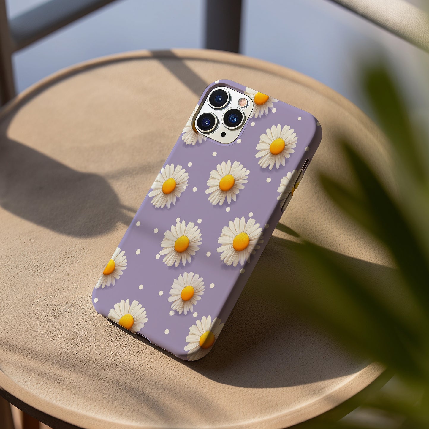 Daisy Pop Phone Case – Lavender Polka Dot Cheer