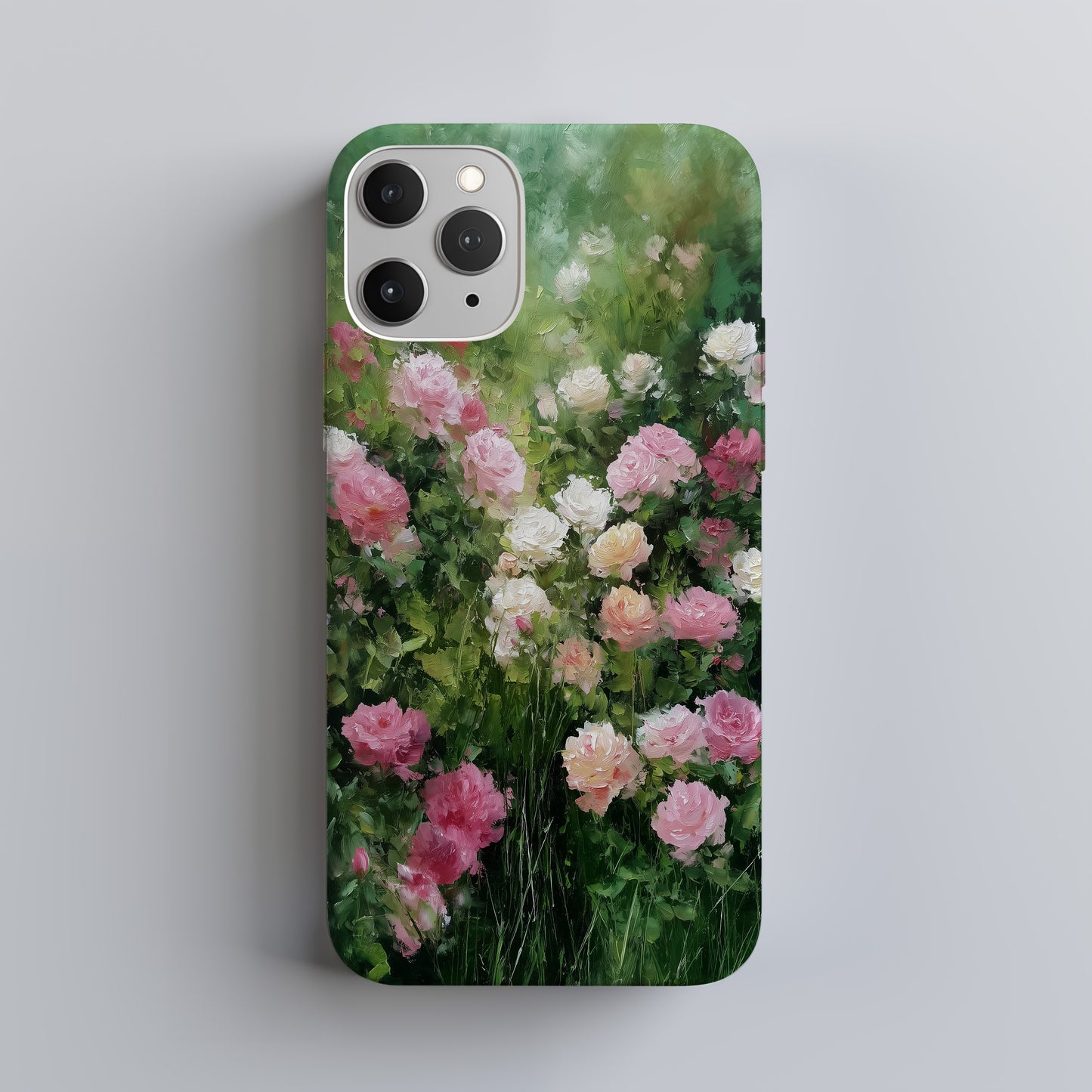 Impressionist Rose Garden Phone Case – Romantic Painterly Floral Art