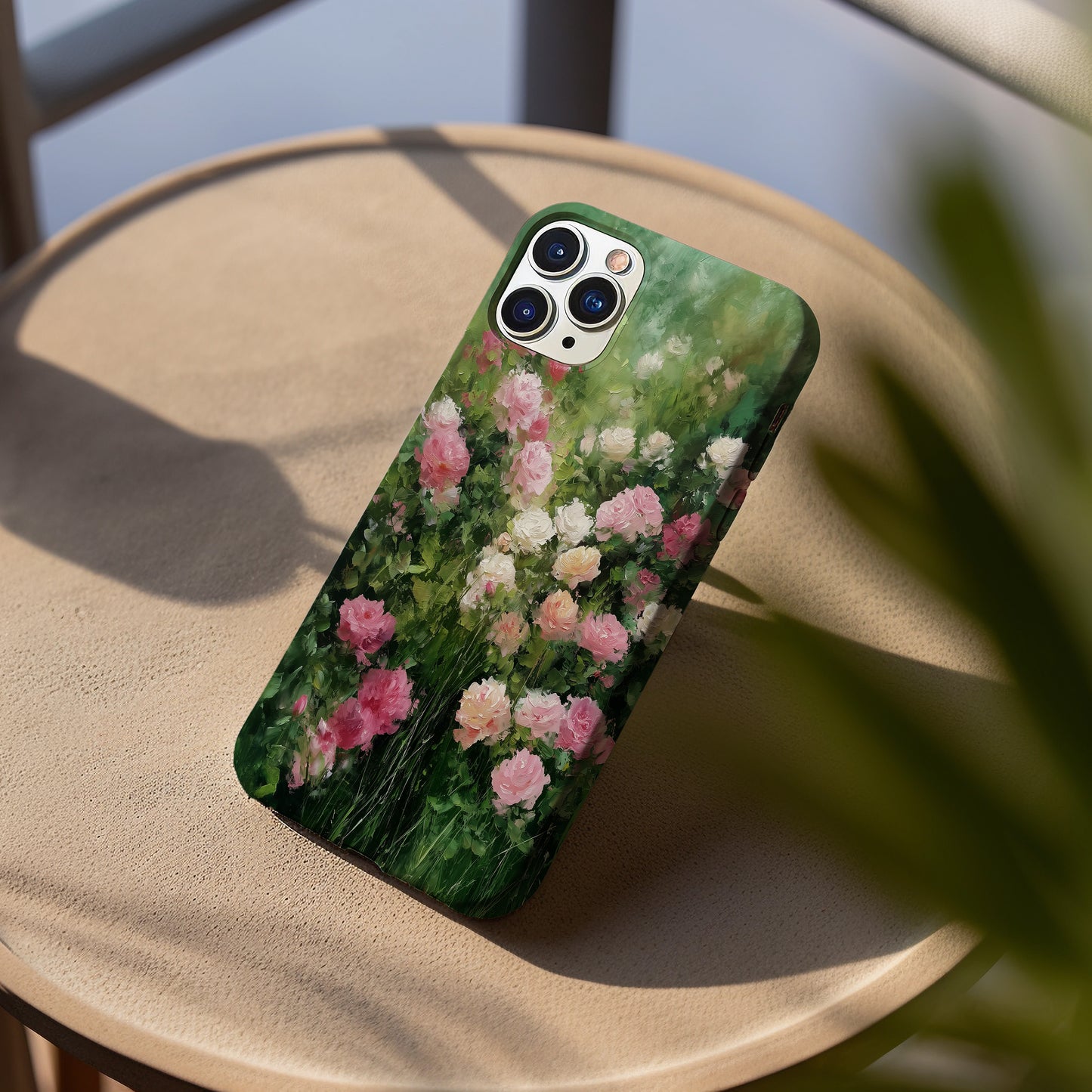 Impressionist Rose Garden Phone Case – Romantic Painterly Floral Art