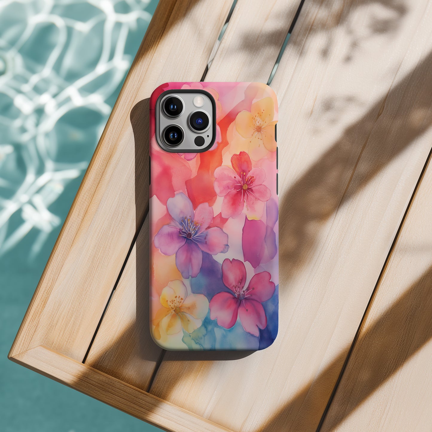 Dreamy Watercolor Blossom Phone Case – Soft Sakura Radiance