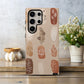 Terracotta Botanical Silhouette Phone Case – Earthy Modern Boho Vibes