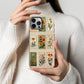 Vintage Botanical Stamp Collage Phone Case – Antique Floral Aesthetic
