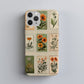 Vintage Botanical Stamp Collage Phone Case – Antique Floral Aesthetic