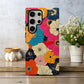Psychedelic Bloom Phone Case – Bold Retro 70s Floral in Hot Pink, Teal & Tangerine