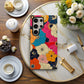 Psychedelic Bloom Phone Case – Bold Retro 70s Floral in Hot Pink, Teal & Tangerine
