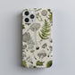 Forest Forager Phone Case – Hand-Drawn Mushrooms, Ferns & Moss in Vintage Botanical Style