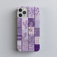 Lavender Patchwork Phone Case – Vintage-Inspired Purple Floral Quilt Design