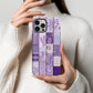 Lavender Patchwork Phone Case – Vintage-Inspired Purple Floral Quilt Design