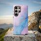 Cotton Candy Marble Phone Case – Pastel Pink, Blue & Gold Veins