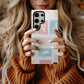 Pastel Beach Block Phone Case – Coastal Crabs, Palms & Shells
