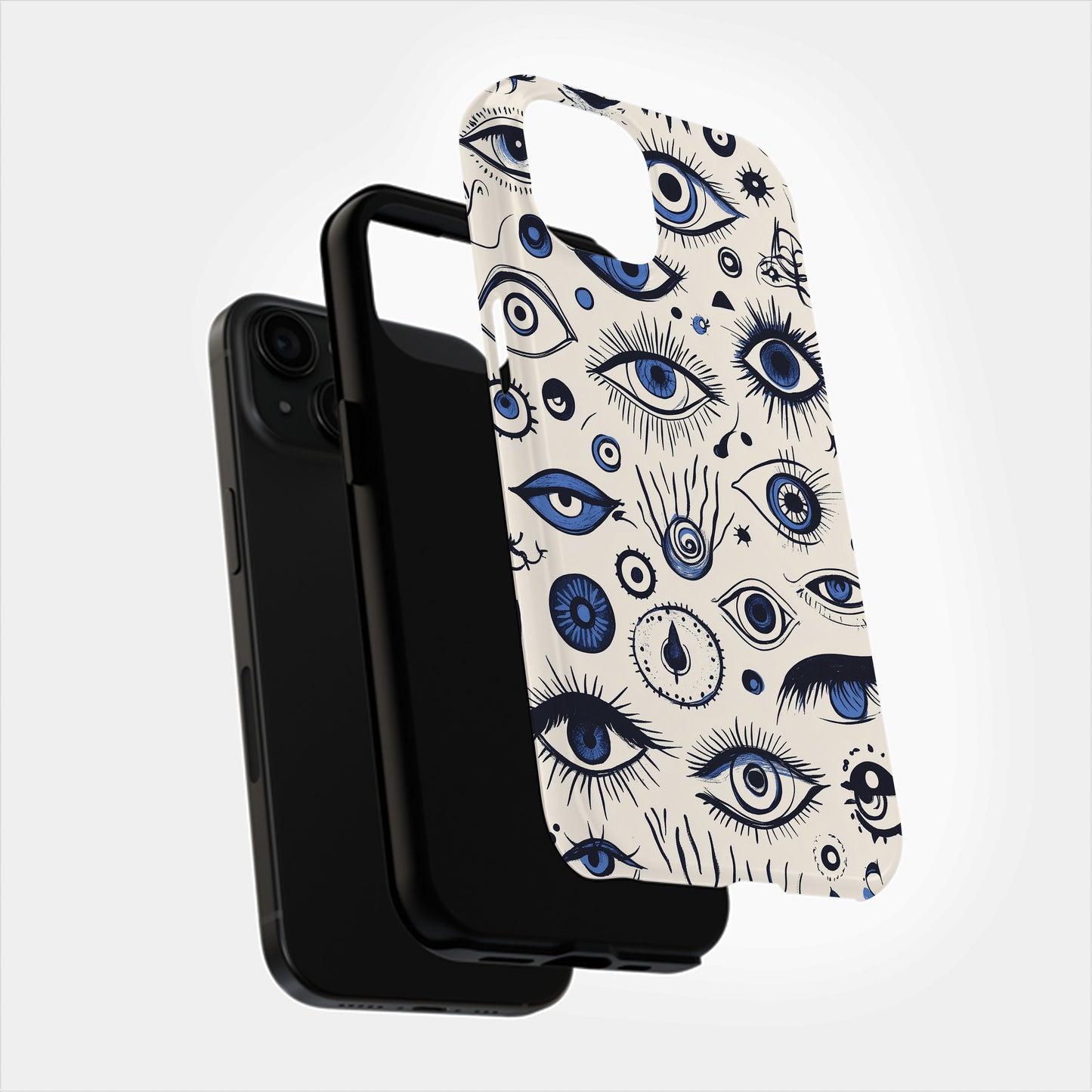 Black & Cream Puzzle Checkered Phone Case – Bold, Minimalist Protection with a Twist