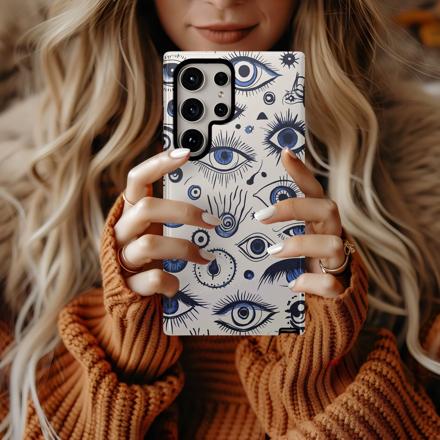 Black & Cream Puzzle Checkered Phone Case – Bold, Minimalist Protection with a Twist