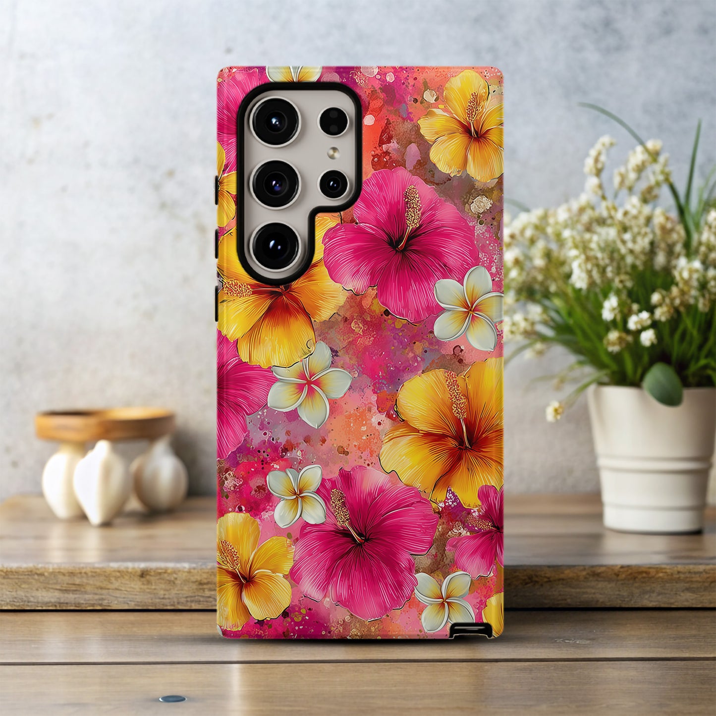 Hibiscus Heatwave Phone Case – Tropical Bloom Explosion