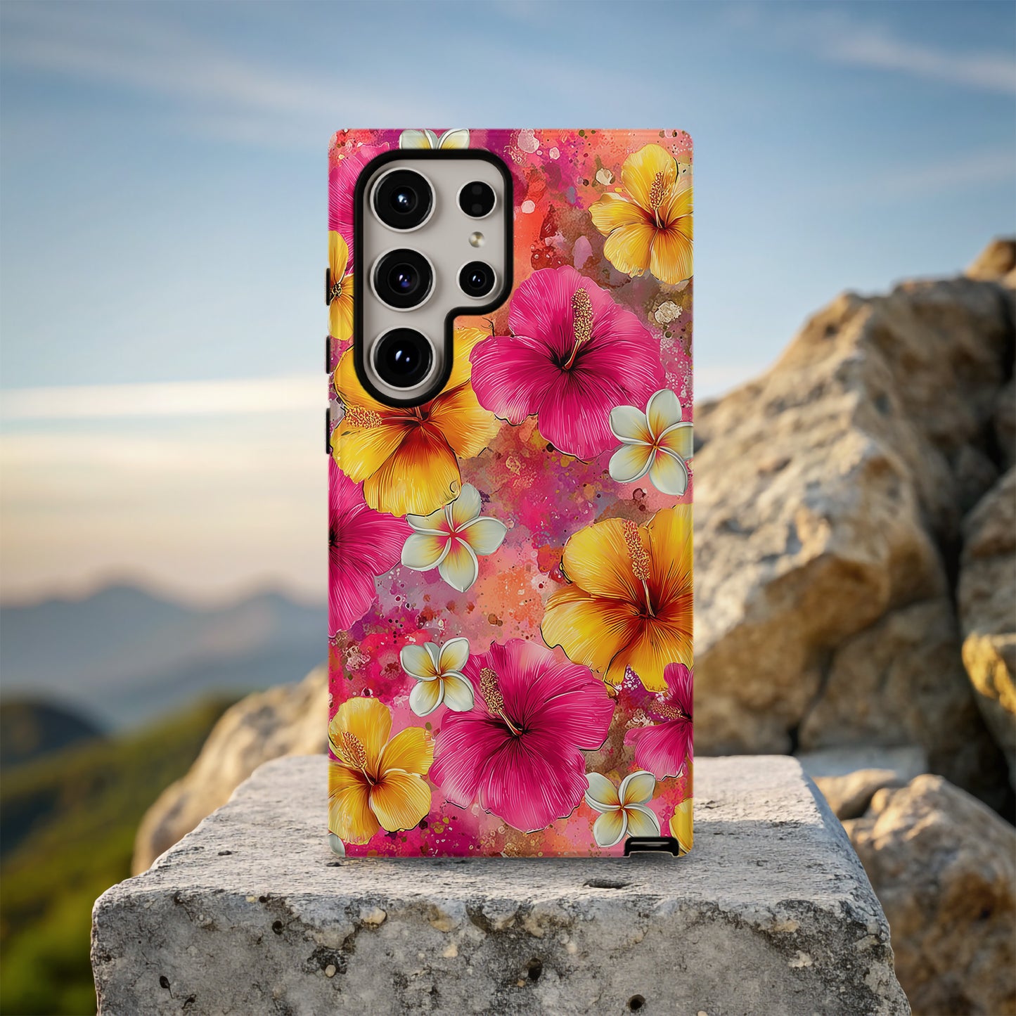 Hibiscus Heatwave Phone Case – Tropical Bloom Explosion