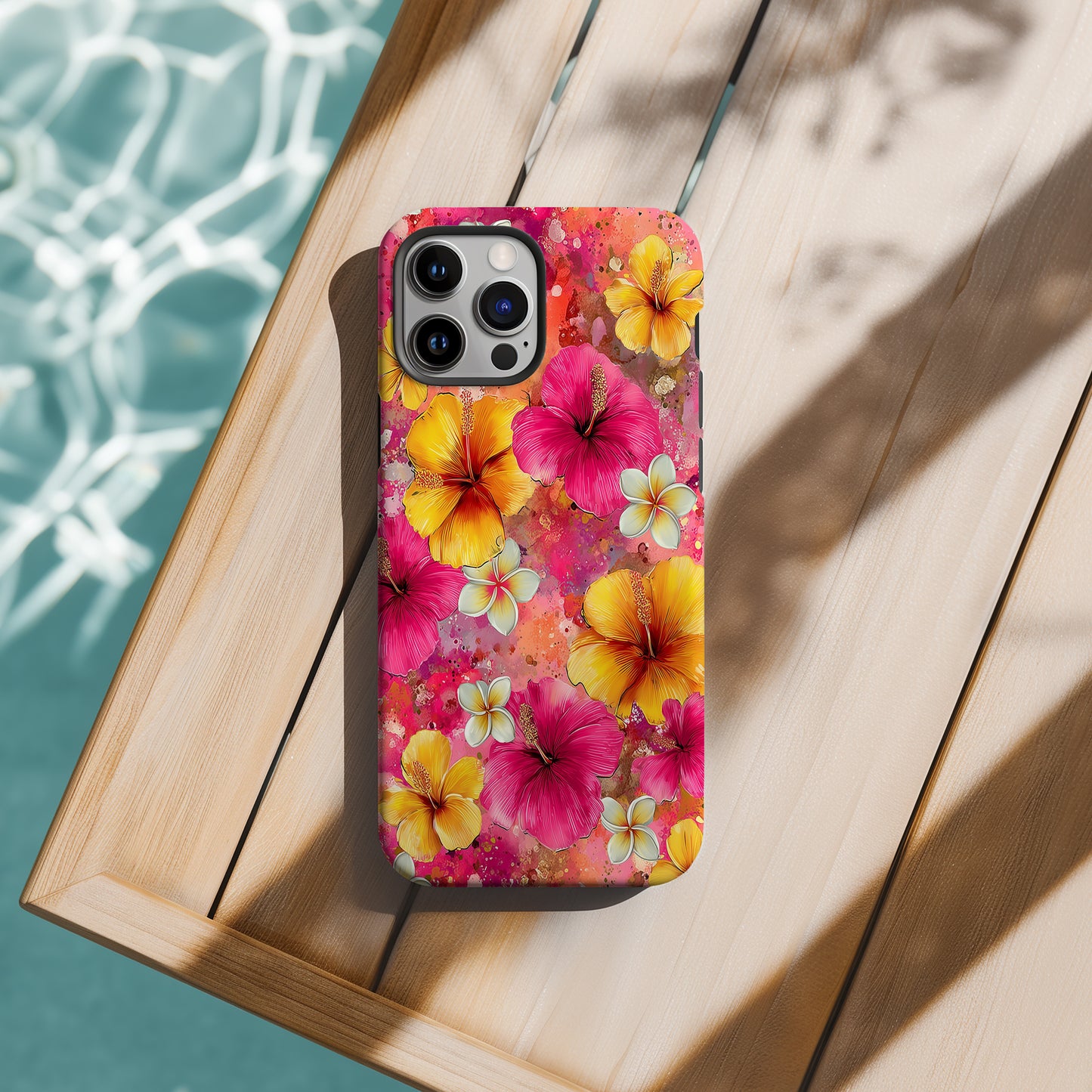 Hibiscus Heatwave Phone Case – Tropical Bloom Explosion
