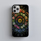 Seasonal Bloom Mandala Phone Case – Nature’s Floral Harmony in Full Circle