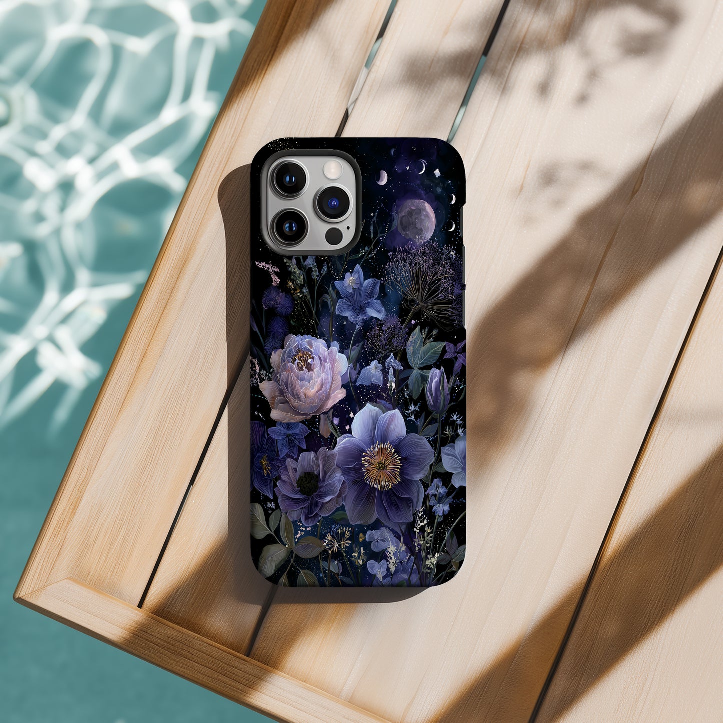 Galactic Bloom Phone Case – Celestial Flowers Under the Stars