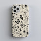 Botanical Etching Phone Case – Vintage Florals & Butterflies in Inked Detail