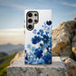 Midnight Indigo Bloom Phone Case – Watercolor Elegance in Blue