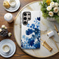 Midnight Indigo Bloom Phone Case – Watercolor Elegance in Blue