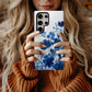 Midnight Indigo Bloom Phone Case – Watercolor Elegance in Blue