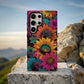 Electric Bloom Burst Phone Case – Retro Sunflower Pop Art