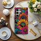 Electric Bloom Burst Phone Case – Retro Sunflower Pop Art