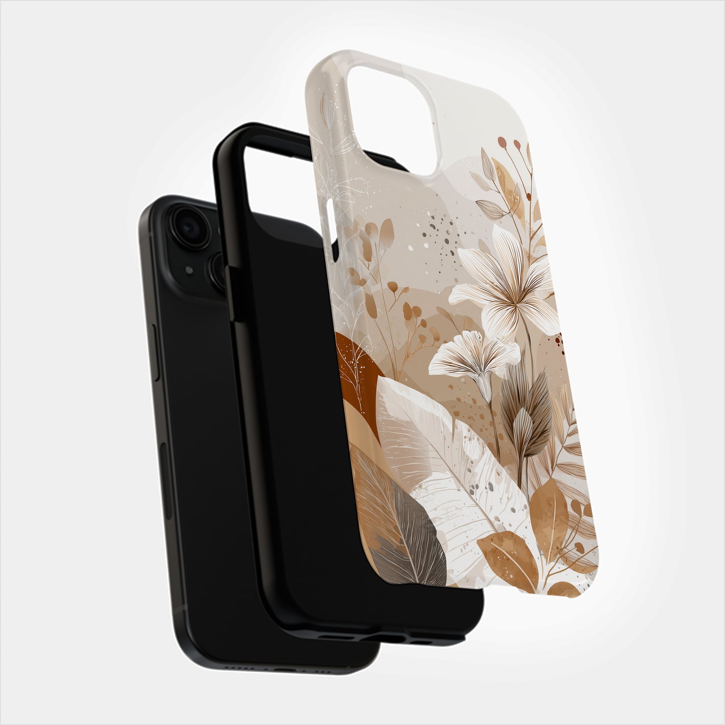 Desert Bloom Elegance Phone Case – Sandstone Botanical