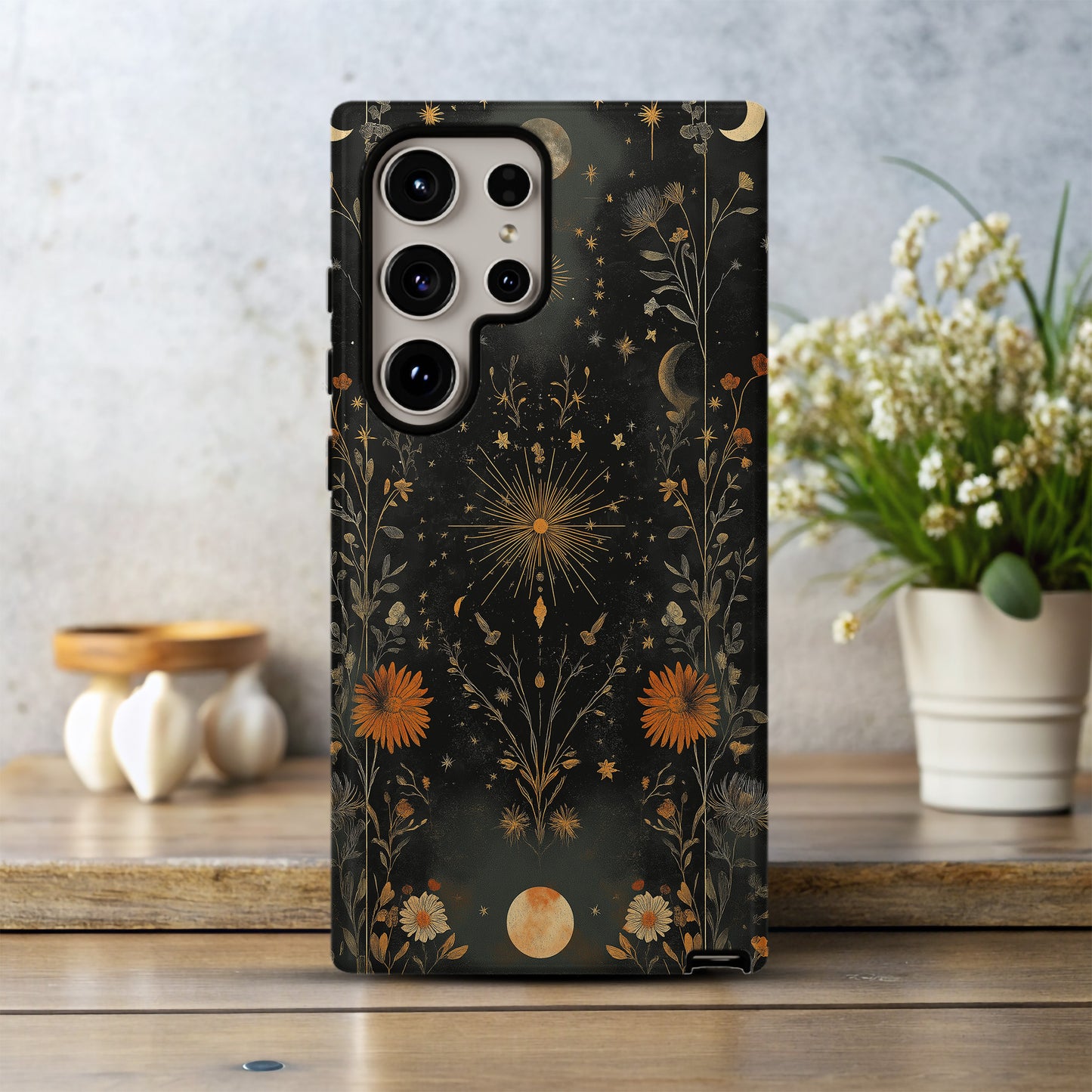 Desert Moon Garden Phone Case – Celestial Wildflower