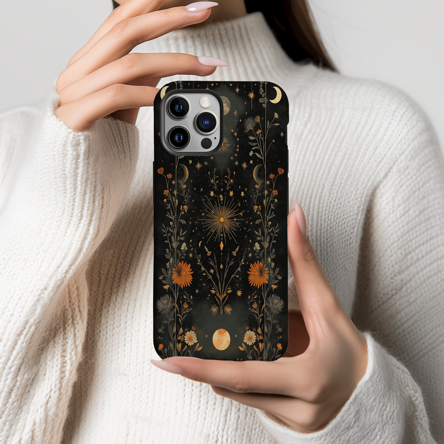 Desert Moon Garden Phone Case – Celestial Wildflower