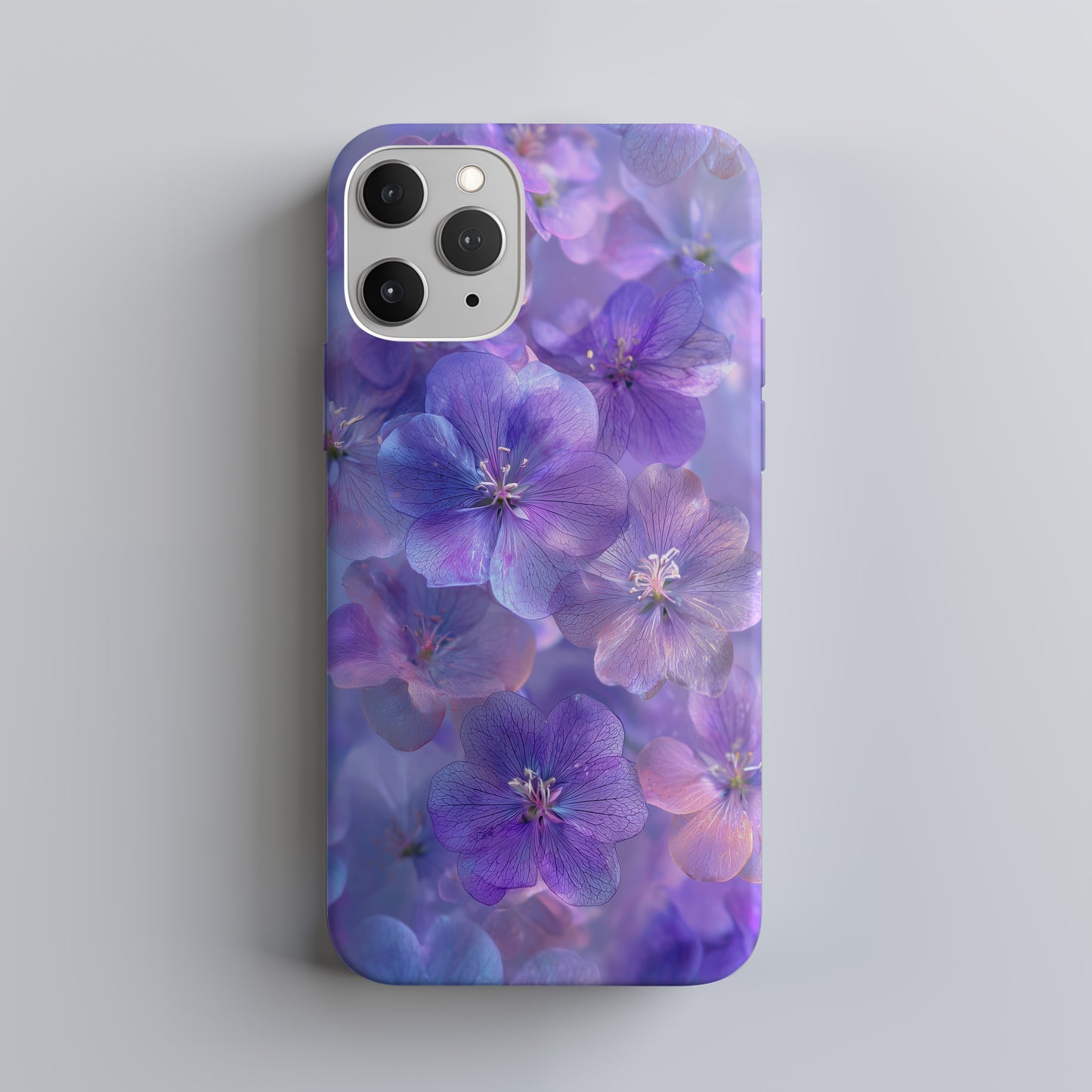 Ethereal Bloom Phone Case – Dreamy Violet Petals