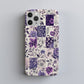 Lavender Garden Quilt Phone Case – Pastel Patchwork Floral Design