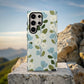 Nordic Bloom Phone Case – Minimal Blue & Cream Floral Motif