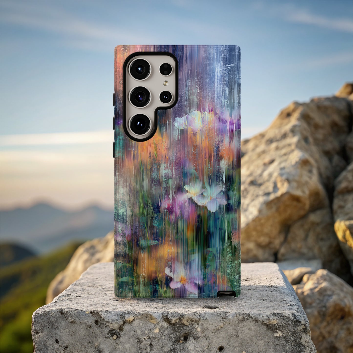 Dream Drip Floral Phone Case – Abstract Bloom in Motion