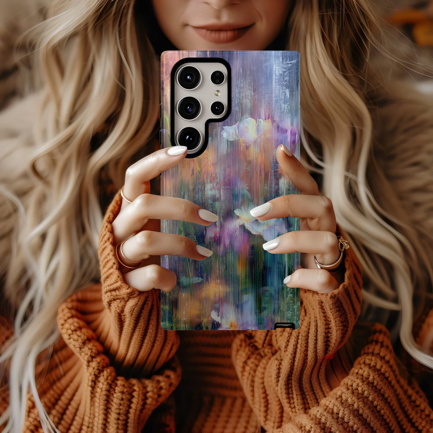 Dream Drip Floral Phone Case – Abstract Bloom in Motion