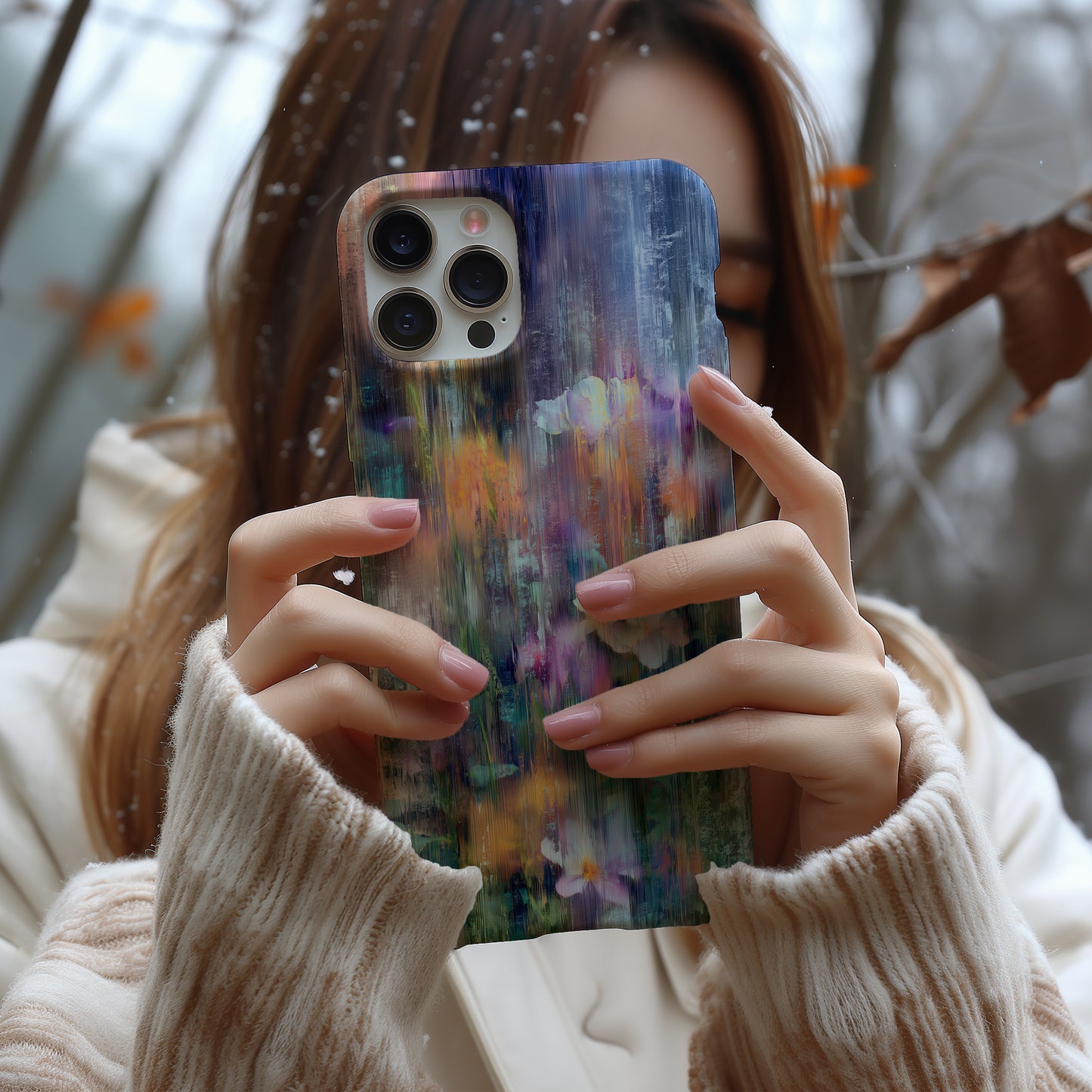Dream Drip Floral Phone Case – Abstract Bloom in Motion