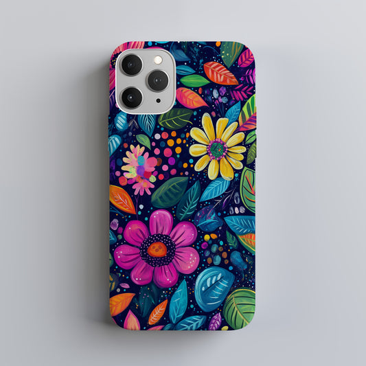 Boho Bloom Pop Phone Case – Hand-Painted Joy in Full Color
