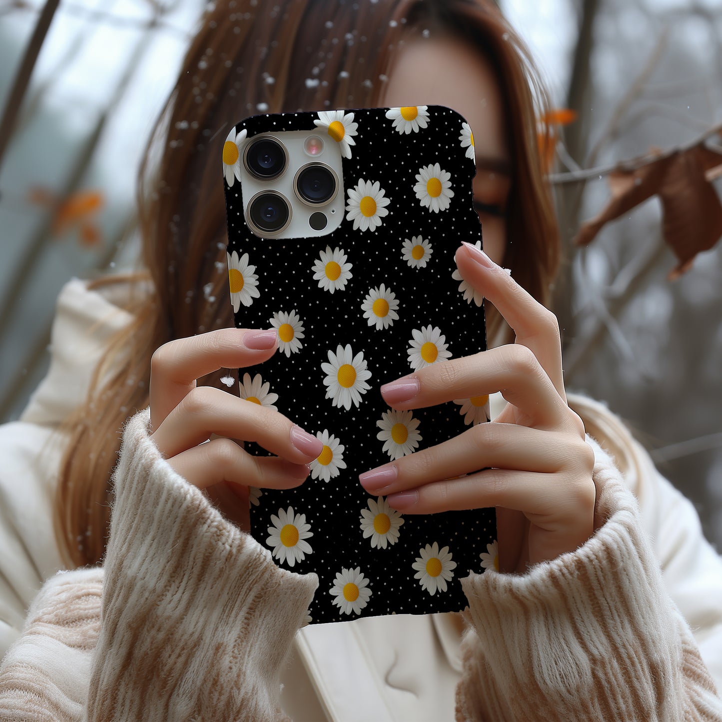 Midnight Daisies Phone Case – Bold, Retro, & Joyfully Classic