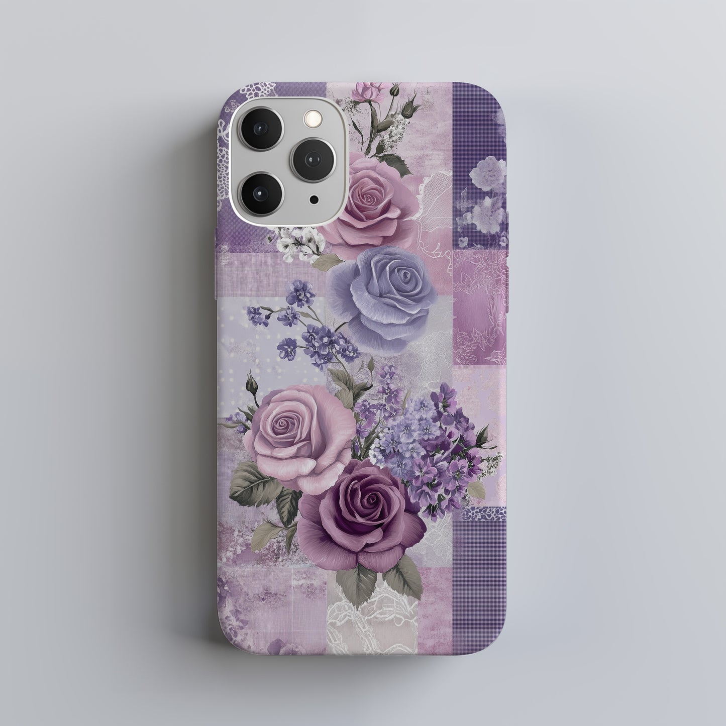 Lavender Lace Garden Phone Case – Soft Romance in Every Stitch