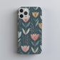 Nordic Meadow Bloom Phone Case – Minimal Folk Charm