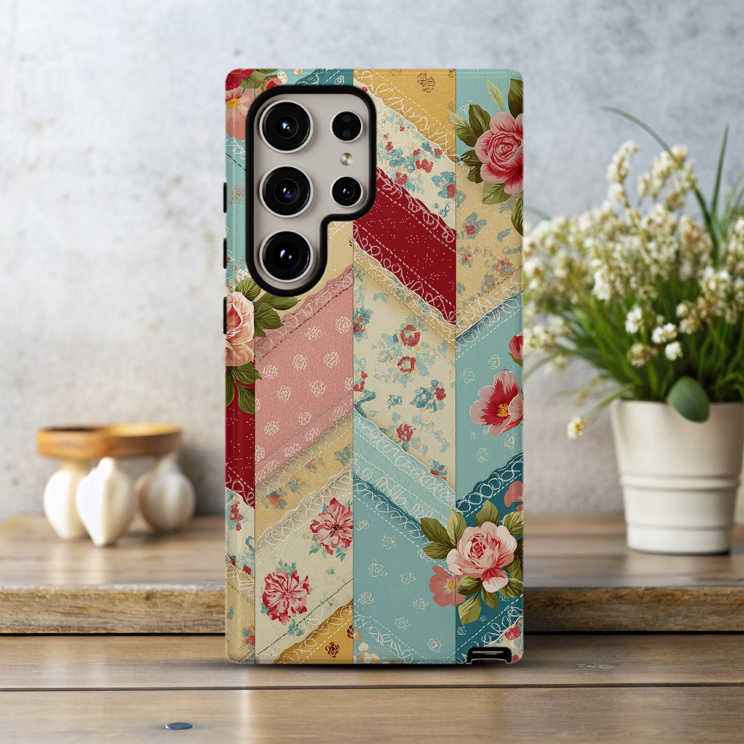 Heirloom Patchwork Phone Case – Timeless Vintage Charm